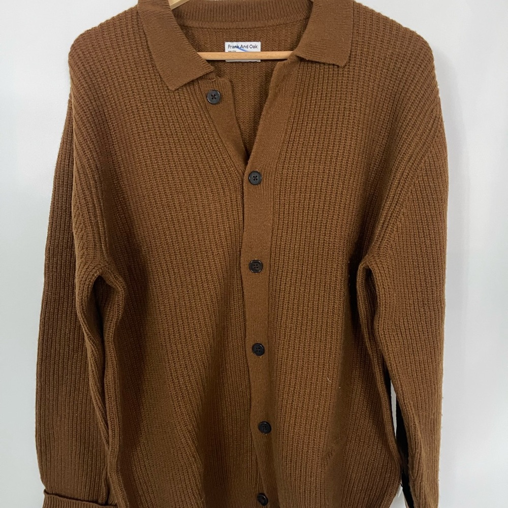 Brown Button-Up Sweater